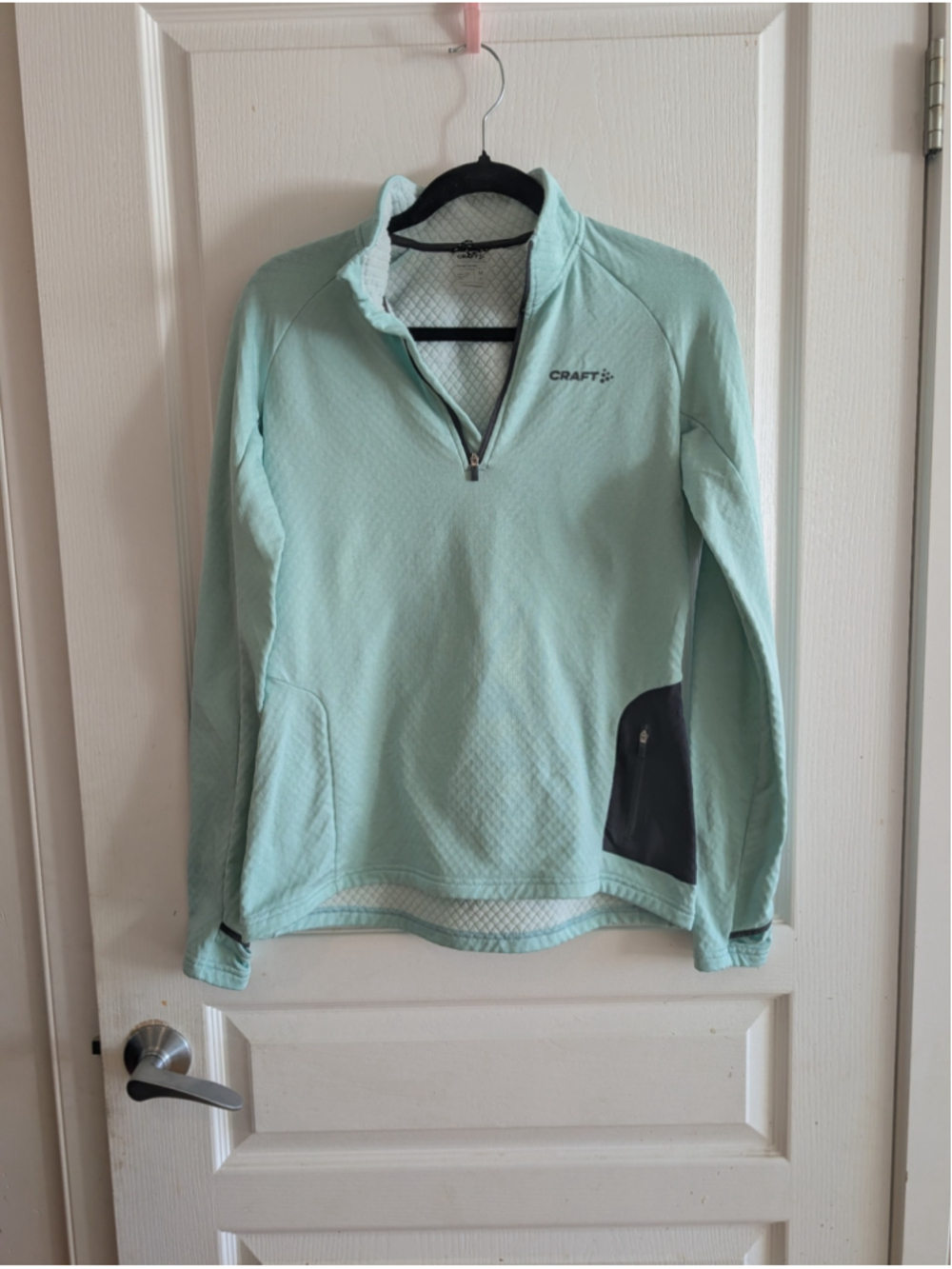 Women's Craft Quarter-Zip Pullover Sweatshirt, Medium, 797 - Light Mint Aqua
